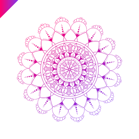 Mandala. Vintage decorative elements. Hand drawn background. Islam, Arabic, Indian, ottoman motifs.のイラスト素材