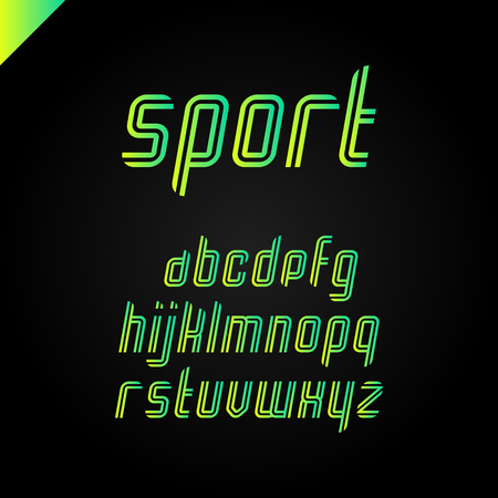 Sport font Vector square alphabet or letter setのイラスト素材
