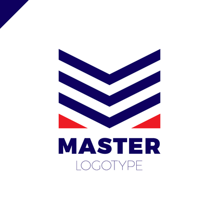 Letter M Logo sign. Abstract business design logotype vectorのイラスト素材