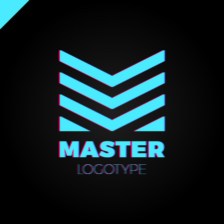 Letter M Logo sign. Abstract business design logotype vectorのイラスト素材