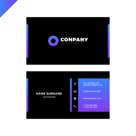 Vector Modern Creative and Clean Business Card Templateのイラスト素材