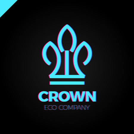 Green Leaves Crown abstract Logo design vector template.
Eco nature Creative Business Logotype concept icon.のイラスト素材