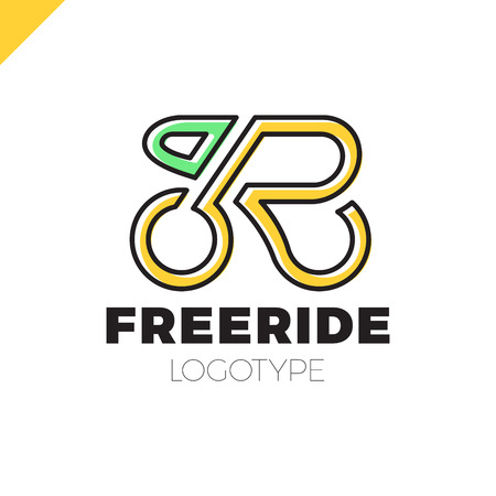 Cycling race Vector logo illustration, emblem designのイラスト素材