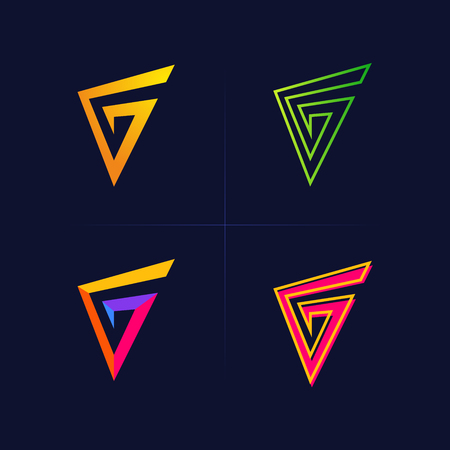 Abstract sport agressive g letter icon. Simple icon designのイラスト素材