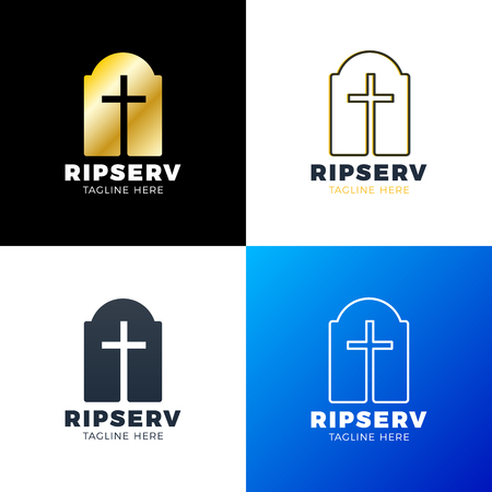 Grave flat icon. Single high quality outline symbol of funeral for web design or mobile app. Thin line signs of death for design logo, visit card, etc. Outline logo of life.のイラスト素材