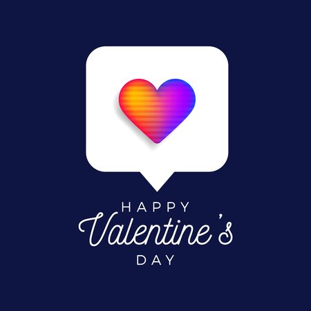 Valentine rainbow heart Like counter symbol vector illustration isolated on dark backgroundのイラスト素材