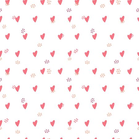 Heart seamless pattern. Vector love illustration. Valentine Day, Mother Day. Wedding, scrapbook,...