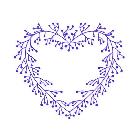 Flower heart. Valentine day hand drawn hearts with stylized flowers - vector illustration design for t shirt graphics, fashion prints, slogan tees, stickers, cards, posters and other creative uses.のイラスト素材