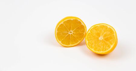 Collection of orange slices. Circle orange fruit slice isolated on white background.