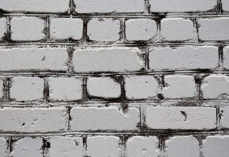 old white brick wall texture background close up. wallpaper for your device.の写真素材