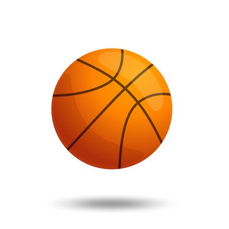 Basketball ball over white background. Vector illustration, isolated on whiteのイラスト素材
