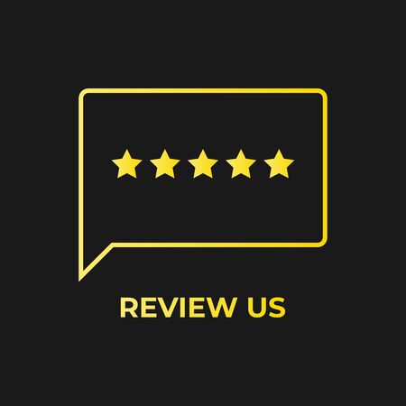 Review us. User rating concept. Review and rate us stars. Business concept. Vector illustration.のイラスト素材