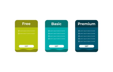 Vector pricing table for websites and applications.のイラスト素材