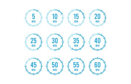 Set of timers. Sign icon. Full rotation arrow timer. Colored flat icons. Flat Design Vector Illustration.のイラスト素材