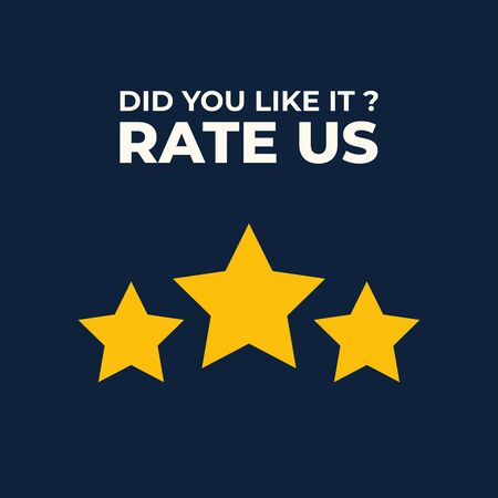 Review us. User rating concept. Review and rate us stars. Business concept. Vector illustration.のイラスト素材