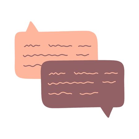 Hand draw Chat dialog speech clouds Cute Vector illustration Abstract comments and message talk on...