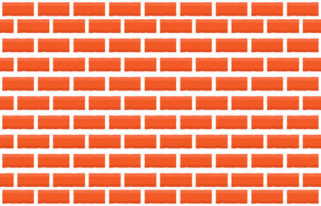 Seamless vector red brick wall - tiled pattern for continuous replicateのイラスト素材