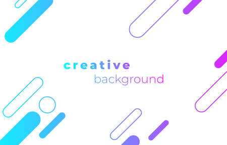Creative design poster abstract gradient geometric elements background. Geometric shapes vector illustration.のイラスト素材
