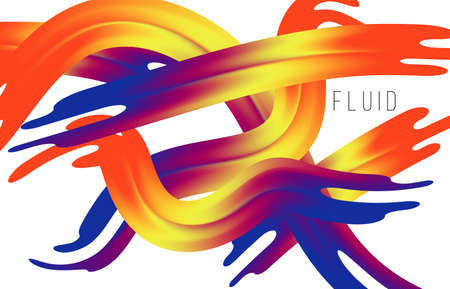 Creative design poster abstract gradient template background. 3D shapes vector illustration.のイラスト素材