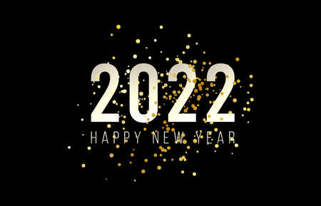 Happy new year 2022 with numbers vector illustration. New year and christmas Design for calendar,...