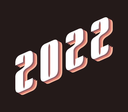 Happy new year 2022 with numbers vector illustration sport style. New year Design for calendar,...