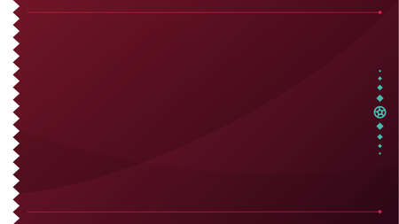 Football 2022 tournament background. Vector illustration Football Pattern for banner, card, website. burgundy color national flag qatarのイラスト素材