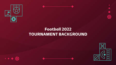 Football 2022 tournament background. Vector illustration Football Pattern for banner, card, website. burgundy color national flag qatarのイラスト素材