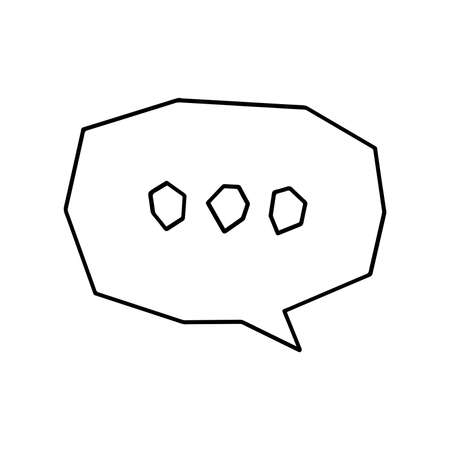 speech bubble doodle hand drawn vector illustration