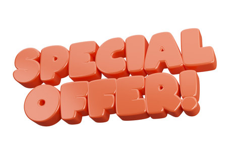 special offer 3d render text phrase inscription.の写真素材