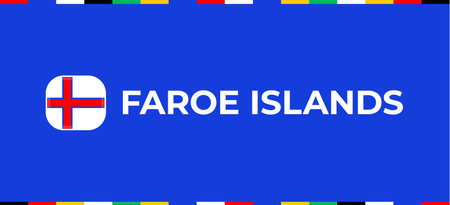 faroe islands flag football 2024 tournament.のイラスト素材
