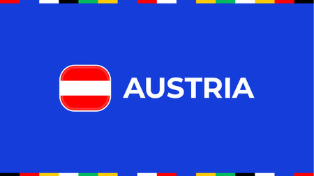 austria flag football 2024 tournament.のイラスト素材