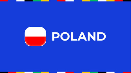 poland flag football 2024 tournament.のイラスト素材