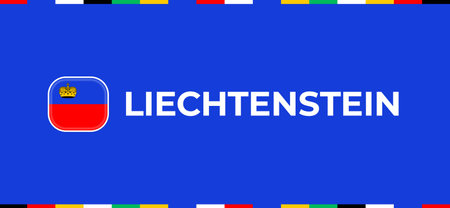 liechtenstein flag football 2024 tournament.のイラスト素材