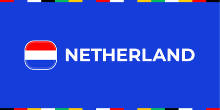 netherlands flag football 2024 tournament.のイラスト素材