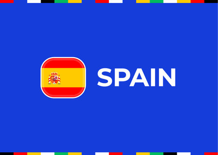 spain flag football 2024 tournament.のイラスト素材