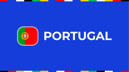 portugal flag football 2024 tournament.のイラスト素材