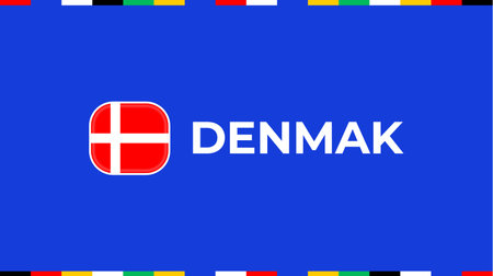 denmark flag football 2024 tournament.のイラスト素材