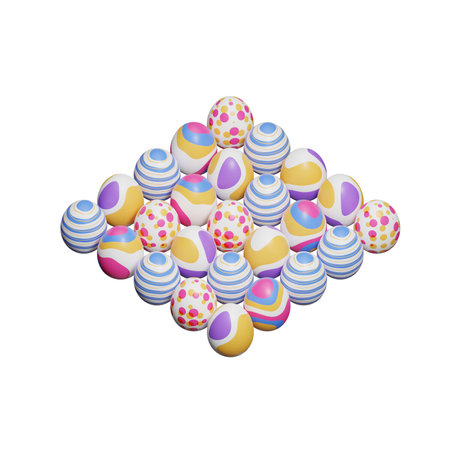 egg isometric 3d render easter illustration.の写真素材