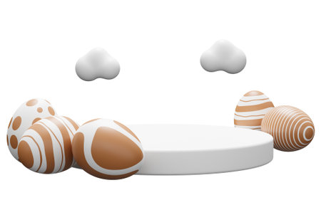 easter podium product display 3d render.の写真素材