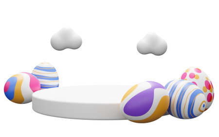 easter podium product display 3d render.の写真素材