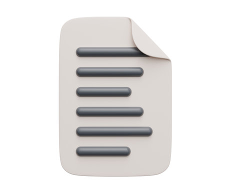 document 3d icon. 3d render cartoon minimal icon illustration.の写真素材