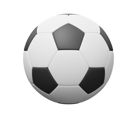 football soccer ball 3d. 3d render cartoon minimal icon illustration.の写真素材
