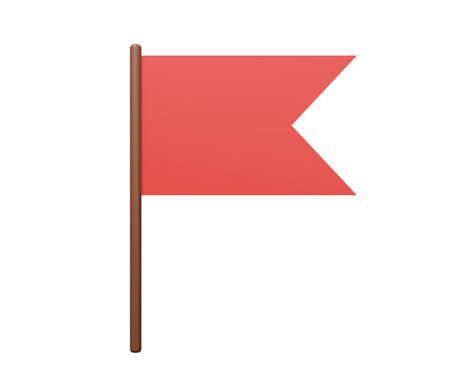 flag 3d icon. 3d render cartoon minimal icon illustration.の写真素材