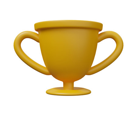 trophy cup 3d icon.の写真素材