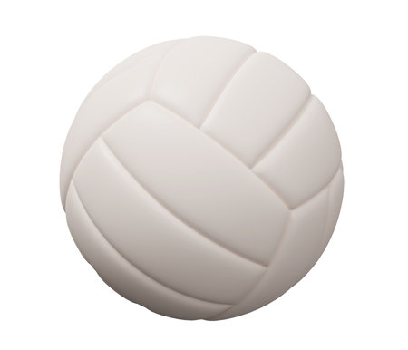 volleyball white ball 3d icon.の写真素材