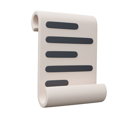 scroll paper 3d icon.の写真素材