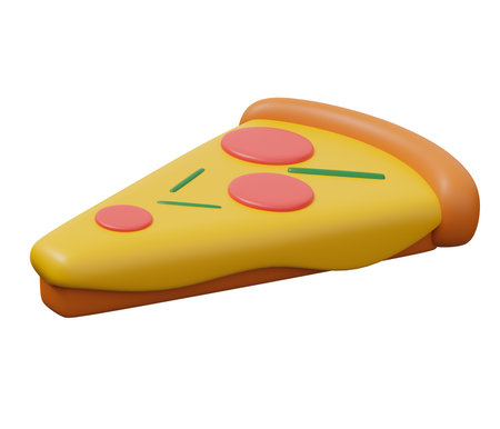 Pizza slice 3d icon.の写真素材
