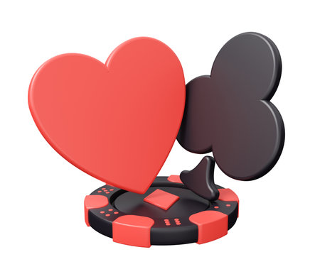 casino poker chip 3d illustration render minimal creative gambling illustration.の写真素材