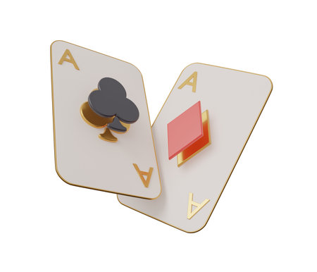 ace card poker 3d render minimal creative gambling illustration.の写真素材
