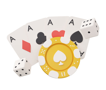 casino poker 3d render minimal creative gambling illustration.の写真素材